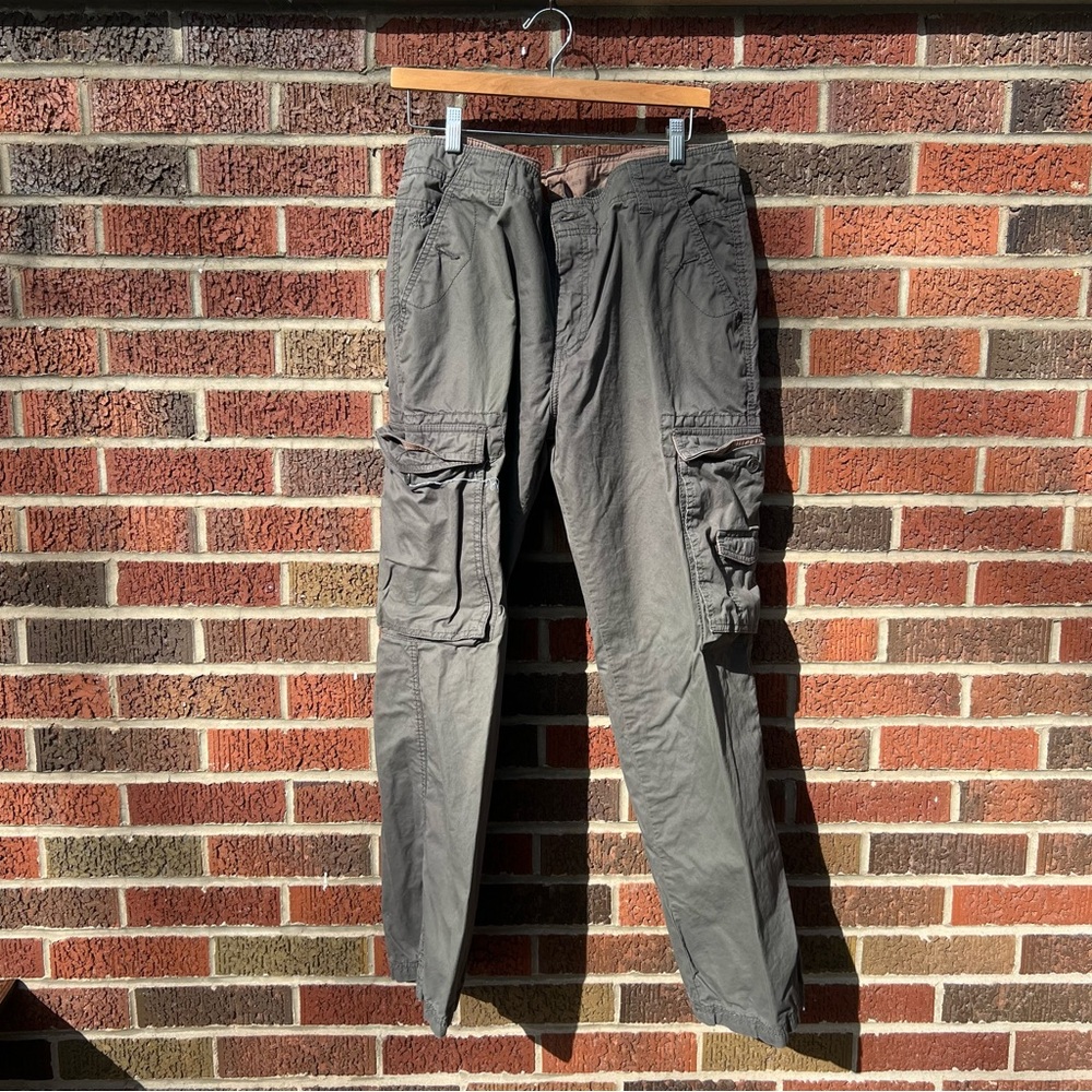 Esprit Charcoal Gray Straight Fit Cargo Pants